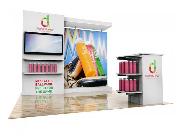 ecoSmart custom modular trade show display custom exhibit with graphic.