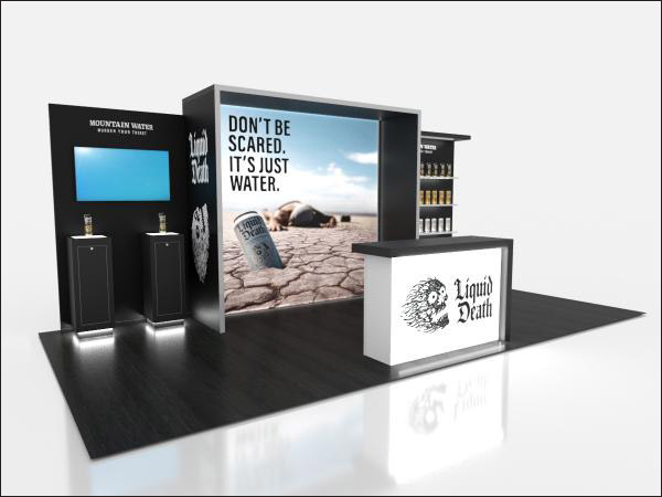 Eco-Smart custom modular trade show display portable exhibit.