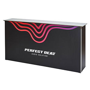 Expolinc Classic Frame XL counter with SEG fabric graphic.