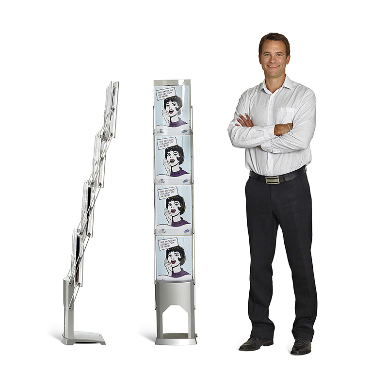 Expolinc brochure stand with literature holder, carry bag and wheeled case.
