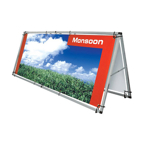 Monsoon outdoor banner stand frame and banner
